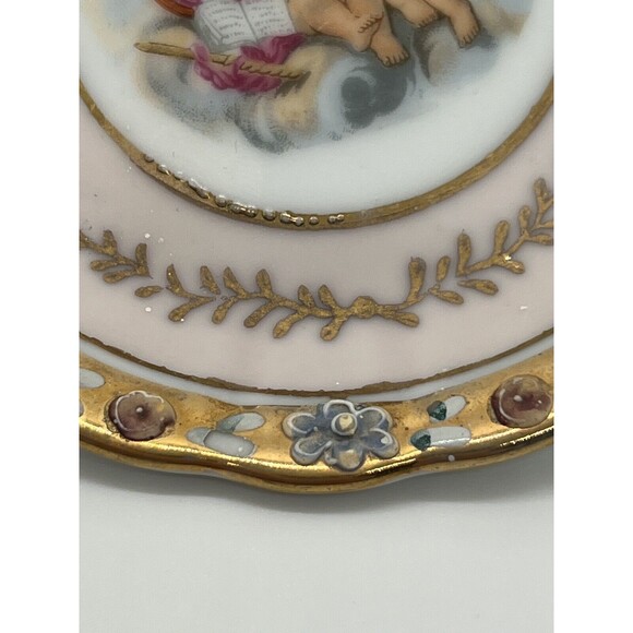 Lenwile-Ardalt Saucer Ring Dish Victorian Floral Saucer For Flat Cup - Picture 4 of 12